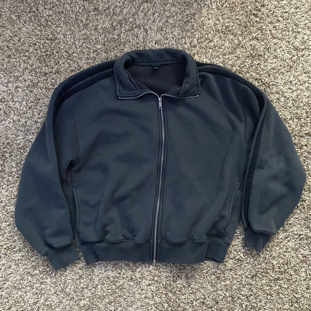 Oversized Gray 90s Retro Jacket